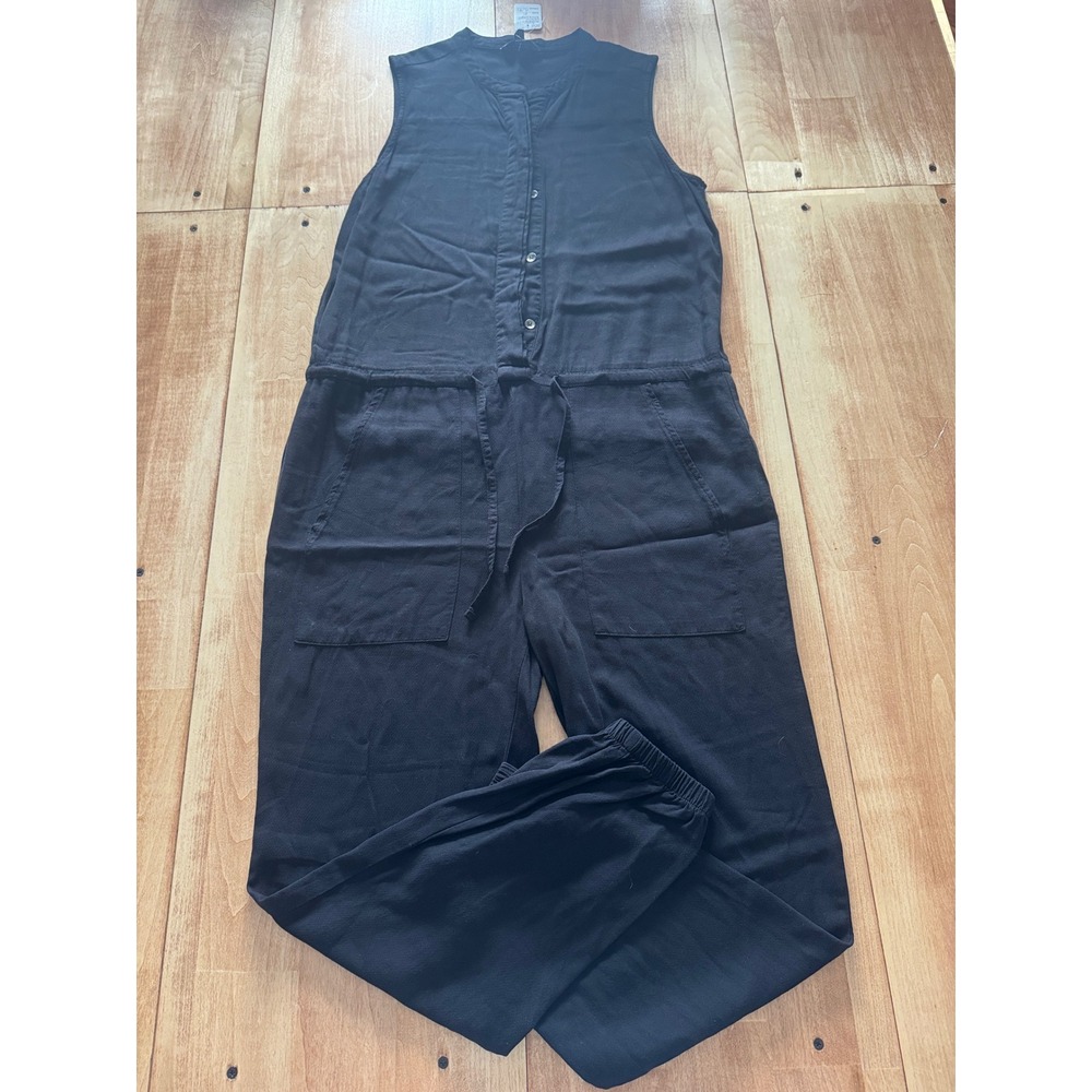 Black Sleeveless Utility‎ Jumpsuit Pants Style RS0R120 Size XS